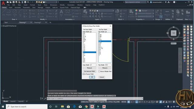 ''YQArch'' for walls and doors in Autocad '(lesson 2) смотреть онлайн