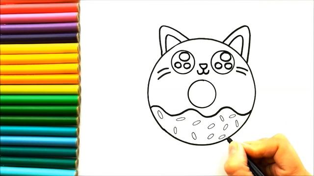 Donut Nasıl Çizilir? - How To Draw a Cute Donut - Sevimli Donut Çizimi смотреть онлайн