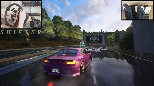 Drifting with ONE HAND on Steering Wheel | Assetto Corsa Street Drift | Real Rain Mod смотреть онлайн