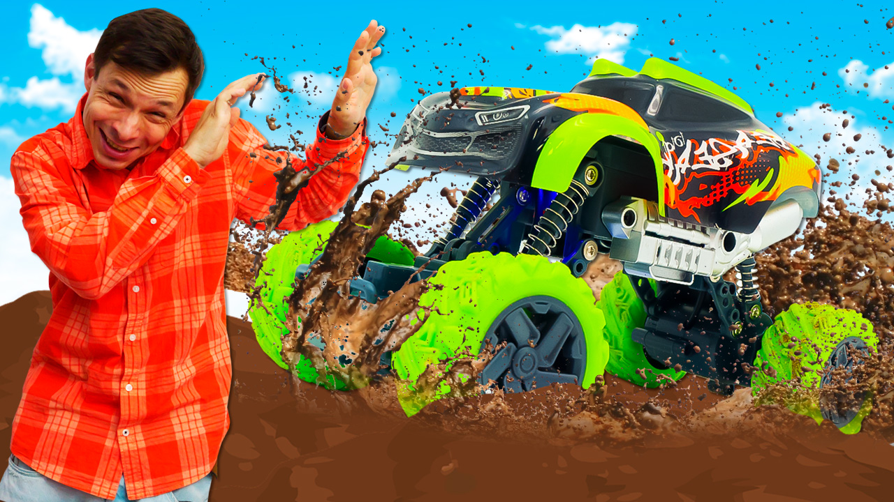 Игры в машинки для детей - распаковка игрушки Exost и тест драйв! Веселые видео для детей смотреть онлайн