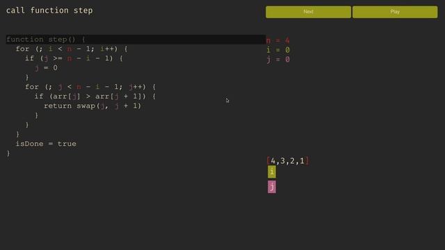 Визуализация сортировки на js - объяснения смотреть онлайн