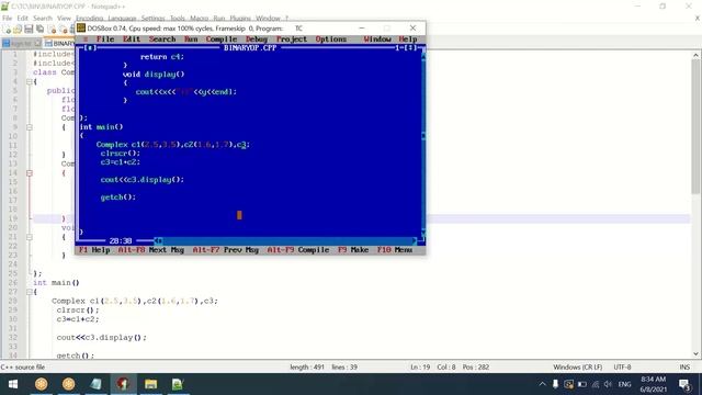 #L24 C++ | Binary Operator Overloading | Addition of two complex number смотреть онлайн