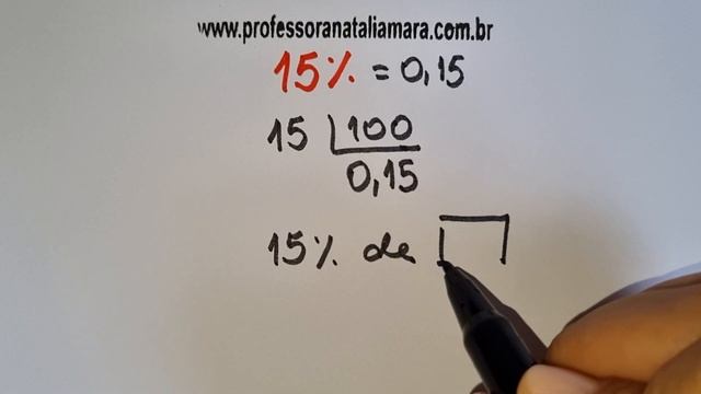 AULA DE PORCENTAGEM FÁCIL | 15% | 15 POR CENTO | Quanto é 15%? | Como Fazer 15% De Um Número?