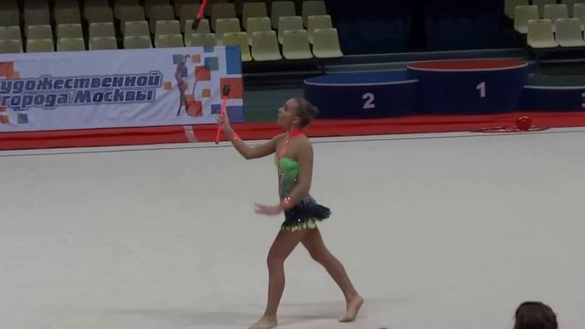 Анастасия Кирилюк, булавы. Чемпионат Москвы,19.03.2014.Финал.Многоборье. смотреть онлайн
