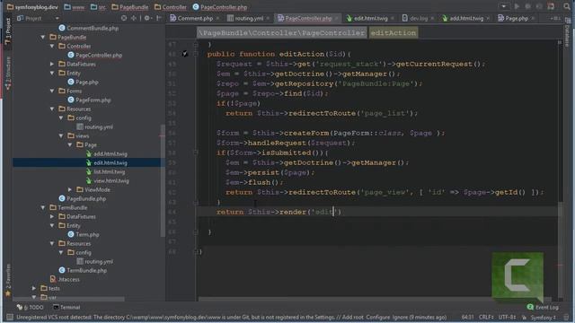 Сохраниения страницы добавления, модификаций и удаления - (Symfony 3 - Blog #13 ) смотреть онлайн