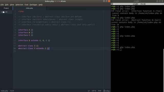 PHP OOP Tutorial #10: Interfaces VS Abstract classes смотреть онлайн