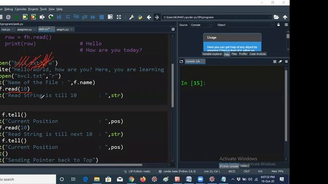 Manipulating file pointer using seek(), tell() methods in Python смотреть онлайн