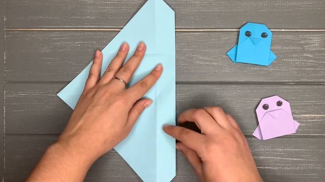Как сделать из бумаги оригами ПИНГВИНА | Origami PENGUIN смотреть онлайн