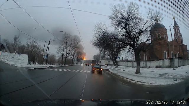 Пожар на Ивановке 25.02.2021. смотреть онлайн
