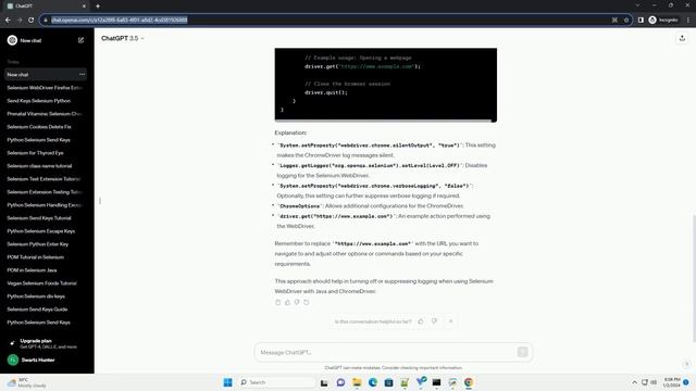 selenium turn off logging java смотреть онлайн
