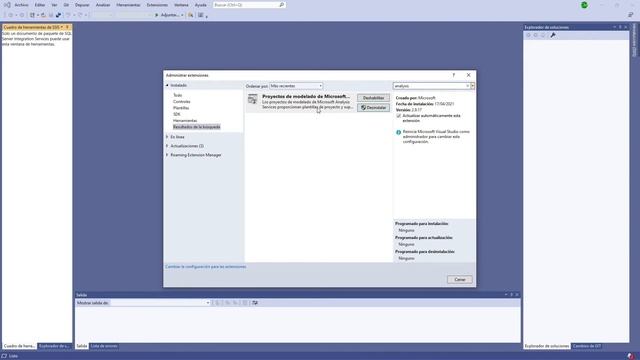 Instalación de software y componentes para crear un proyecto de BI con VS2019 y SQL Server 2019. смотреть онлайн
