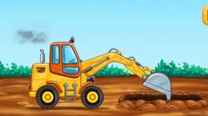 Транспорт строительный. Машины помощники. Учим машины.