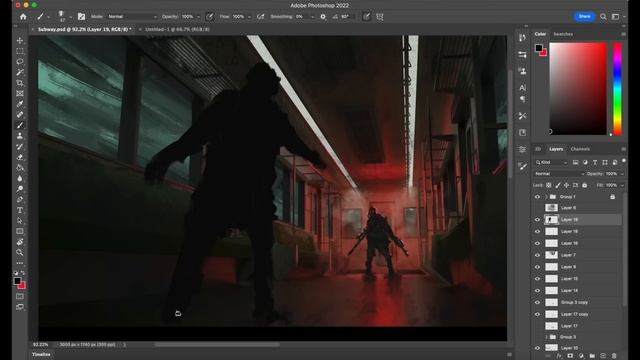 Blender to Photoshop - SPEEDPAINT Workflow смотреть онлайн
