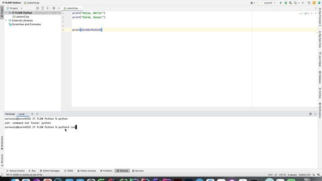Python Core dasturlash tilini o'rganish 1 dars til asoslari смотреть онлайн