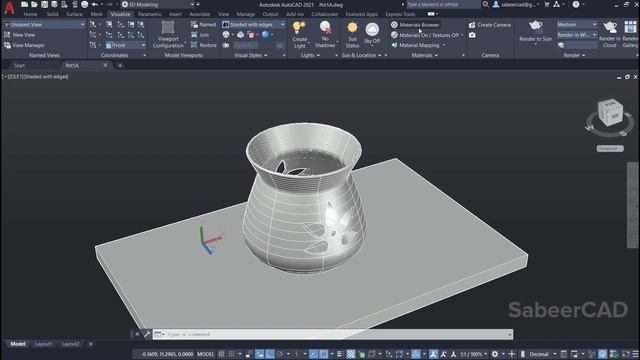 AutoCAD SURFACE MODELING AND RENDERING TUTORIAL смотреть онлайн