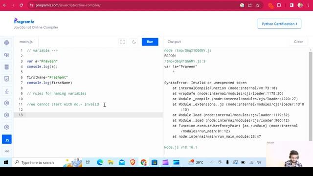 Introduction of JavaScript - Unveiling the Power of Var, Let, and Const" смотреть онлайн