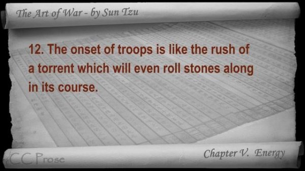 Chapter 05 - The Art of War by Sun Tzu - Energy