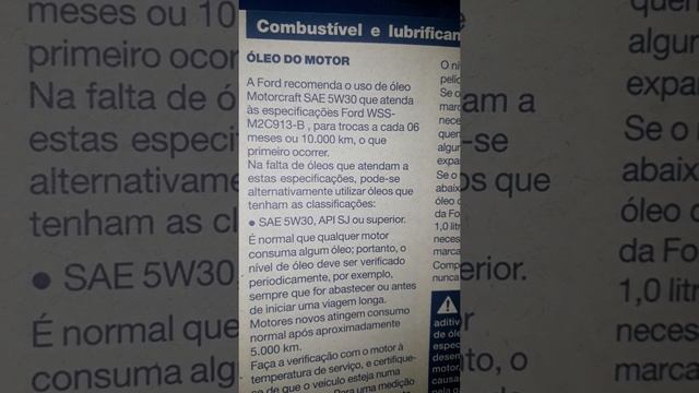 Óleo 5W30 - Ka 2007