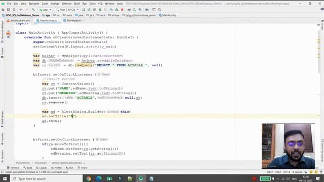 Implementation of SQLite Database in Android using Kotlin - GDGRajkot смотреть онлайн