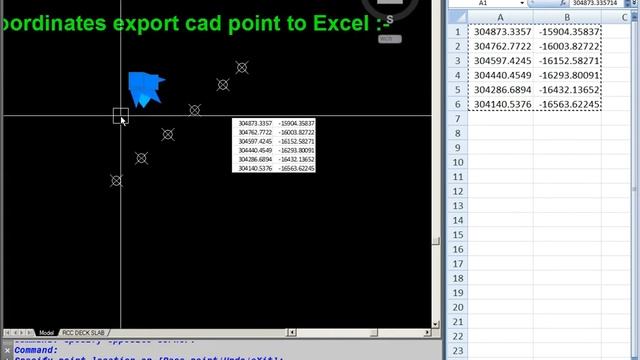 HOW TO USE AUTO CAD 2013 EXPORT X,Y COORDINATES CAD TO EXCEL смотреть онлайн