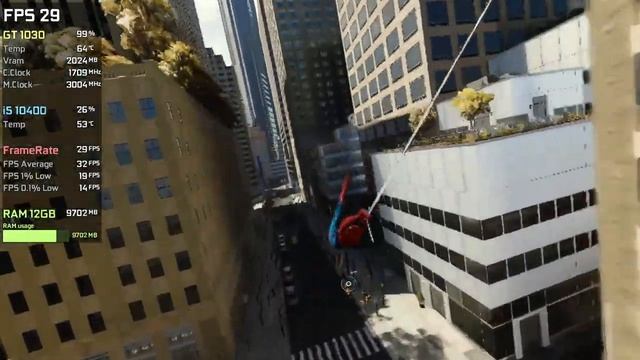 GT 1030 | Marvel's Spider-Man - FSR 2.0 - 4K, 1440p, 1080p, 900p, 720p смотреть онлайн