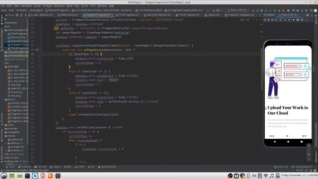 View Pager With Swipe And Navigation Button. Android.Kotlin смотреть онлайн