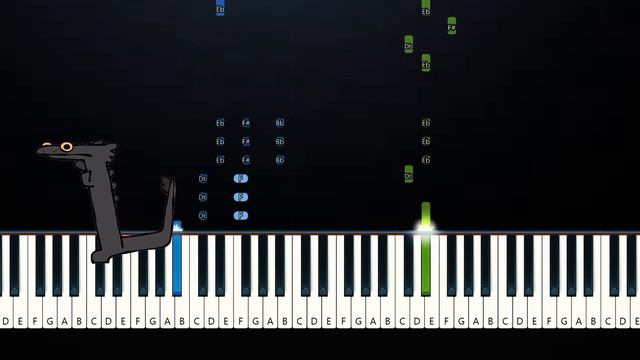 Toothless Dragon Dancing Meme (Piano Tutorial) смотреть онлайн
