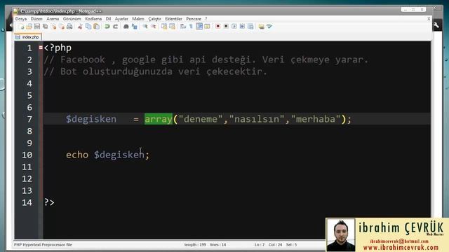 Php Dersleri 4 - Değişkenlerde Array Yapısı смотреть онлайн