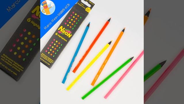 Цветные карандаши для рисования 6 цветов Neon от Марко смотреть онлайн