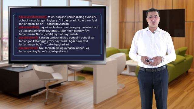 Matematika va informatika fakulteti Furqat Murodov. Mavzu: Tkinter dialog oynalari va menyulari смотреть онлайн