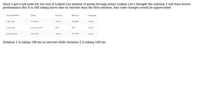 Adding a Node to the Linked List is taking a longer Time when using a reference to the Tail Node смотреть онлайн