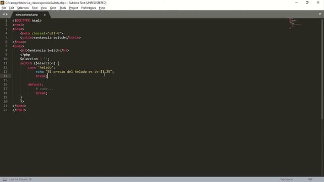 Sentencia Switch en PHP смотреть онлайн