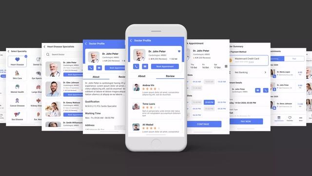 Book Doctor Appointment App UI Kit | App Innovation смотреть онлайн