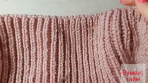 Как связать шапку английской резинкой