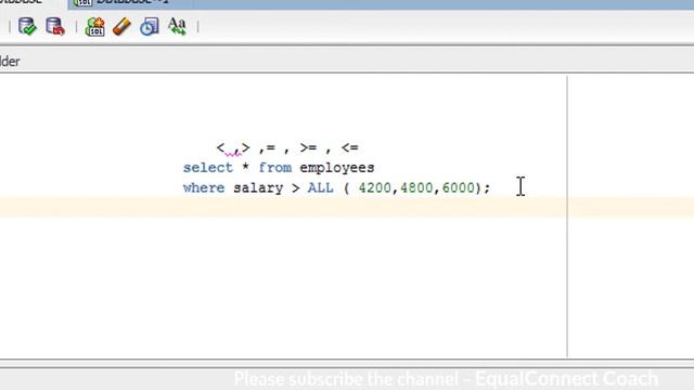 Tutorial#25 How to use ALL comparison operator in Oracle SQL| ALL operator in Oracle with examples смотреть онлайн