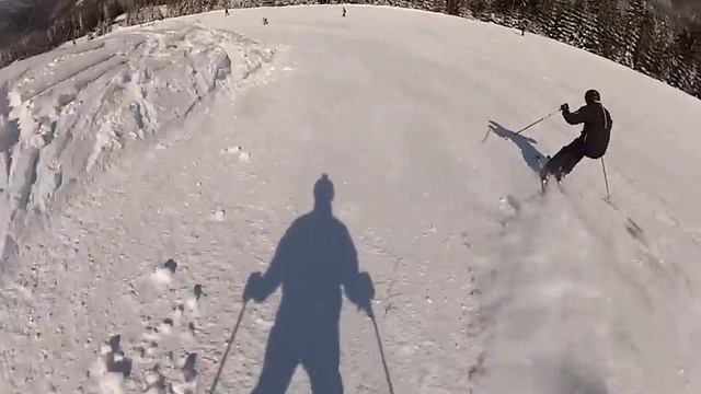 Ski DH racing on Chopok, Slovakia - Race 1 of 3 - GoPro HERO2 смотреть онлайн