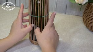 Как красиво оплести бутылку или баночку.