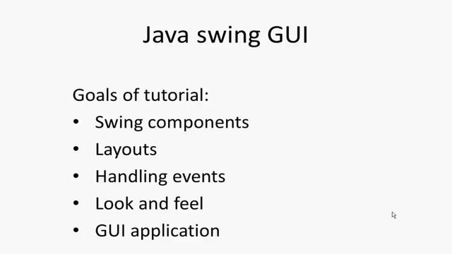 Java swing GUI tutorial Introduction and goals смотреть онлайн