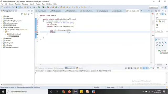To count no's of vowels in a string||java program to count no's of vowels from paragraph||selenium смотреть онлайн
