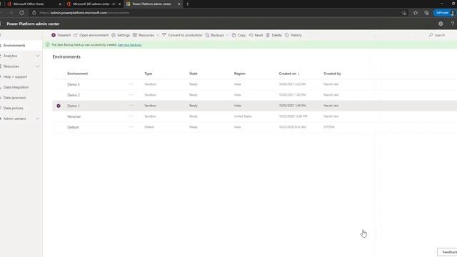 Backup Environment Dynamics 365 смотреть онлайн