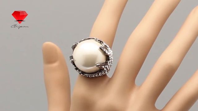 Bije.ru: Кольцо с кобальтовым покрытием и искусственным жемчугом Liliana (Лилиана) смотреть онлайн
