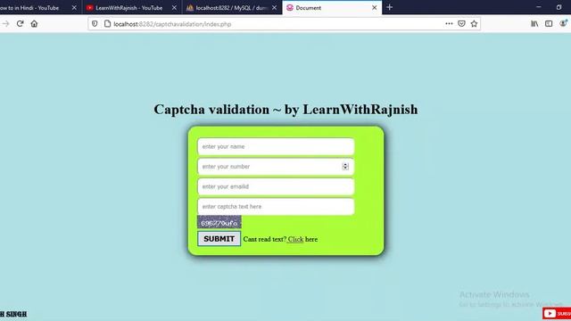 Captcha creation and database connection in Php | capthca creation and validation in Php in Hindi смотреть онлайн