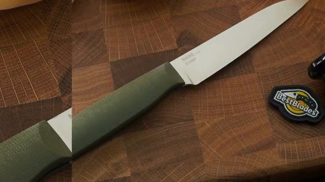 Полевой кухонный нож Owl Knife S100F для овощей, сталь Bohler N690, рукоять оливковая G-10 смотреть онлайн