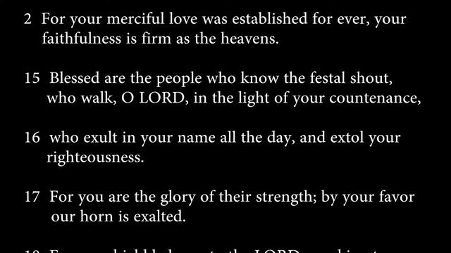 Psalm 89:2-3, 16-19 смотреть онлайн