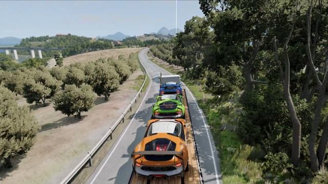 Delivery of a sports car dengerous turn #beamngdrive #car #youtubevideo compilation #3 смотреть онлайн