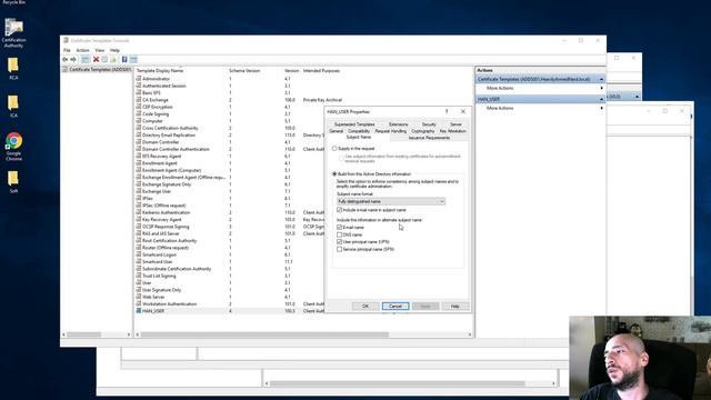 Создание шаблонов для сертификатов и установка их через GPO.