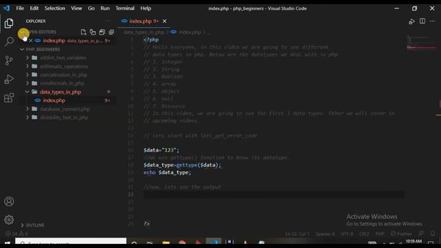 Data types in PHP#Tutorial#07 смотреть онлайн