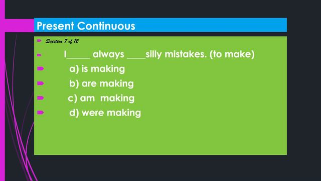 Test: Present Continuous, English. Теперішній тривалий, англійська мова, тест смотреть онлайн