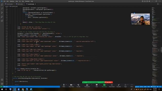 Php với Docs:Bài 6:Php kết hợp với html quản lý dữ liệu h.s vào file google docs-Nguyễn Đức Trọng I смотреть онлайн