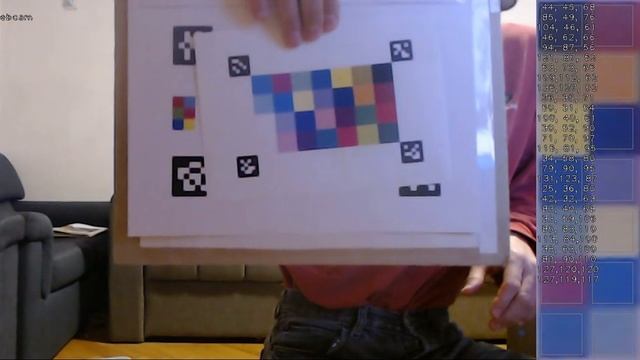 Color palette table detection with ArUco markers смотреть онлайн